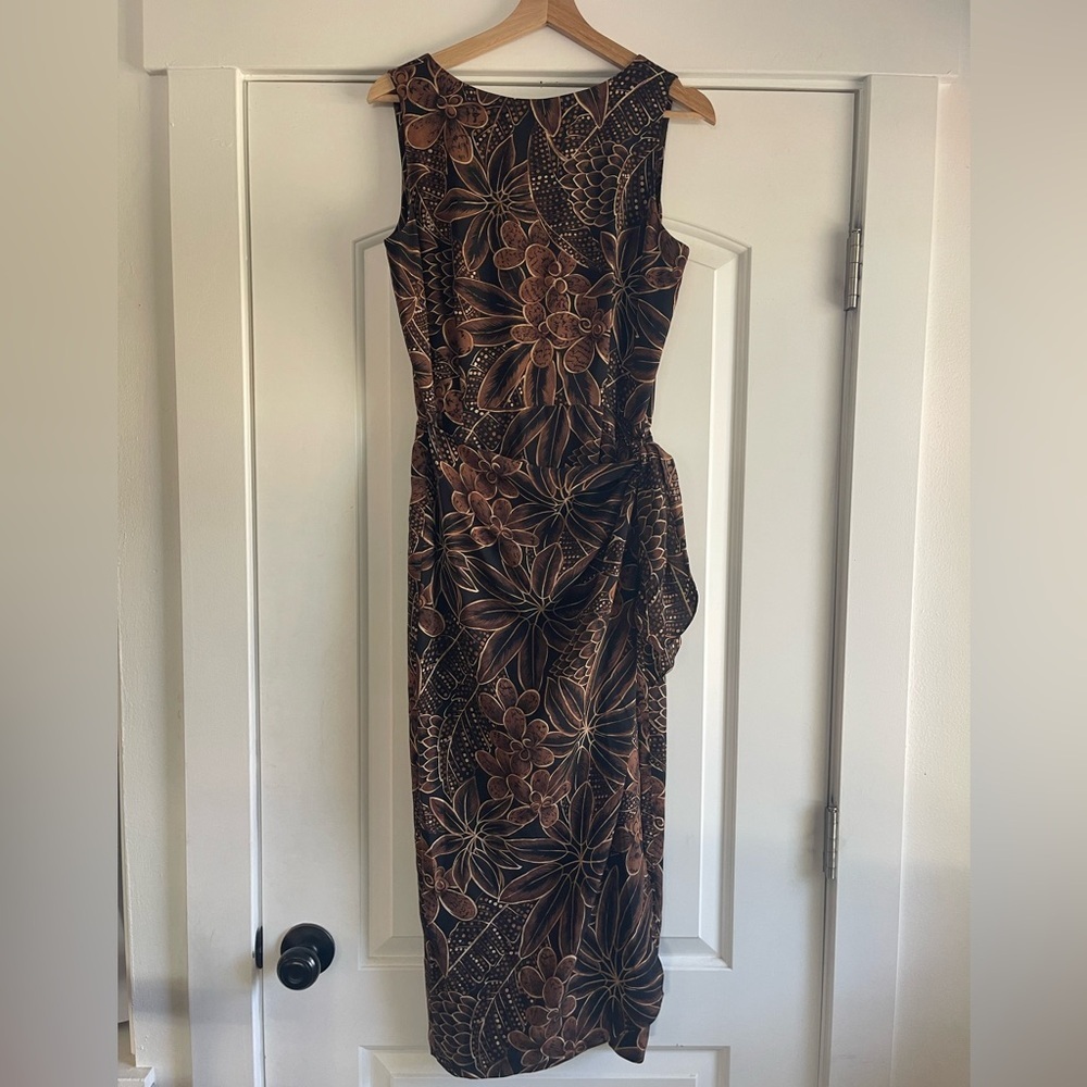Dana Buchman 100% Silk Floral Wrap Dress - 8
